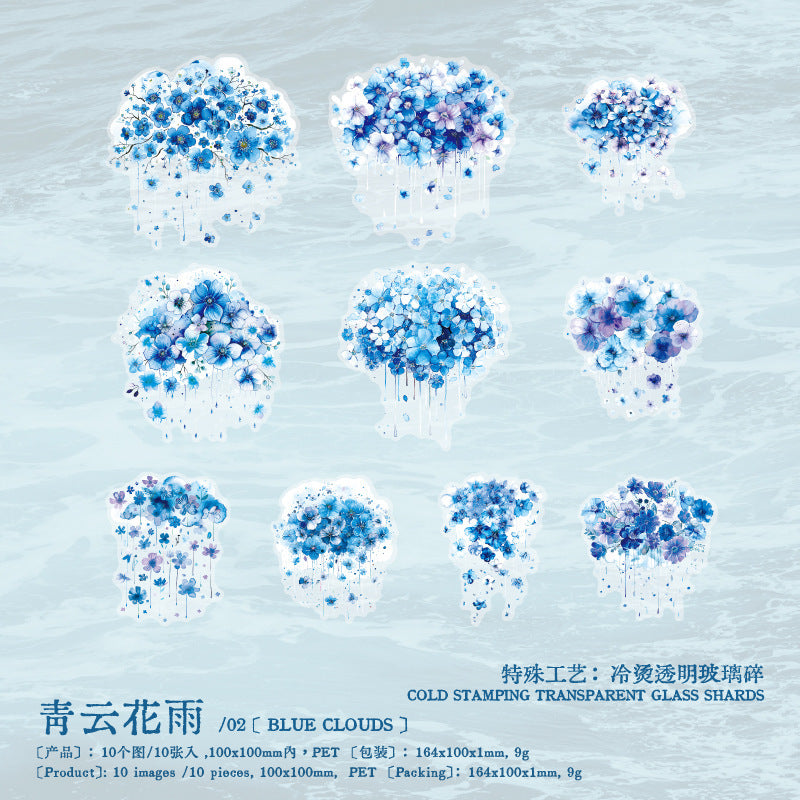 Sticker Pack - Blue Sea Series, 10 Pcs - ViktaShop