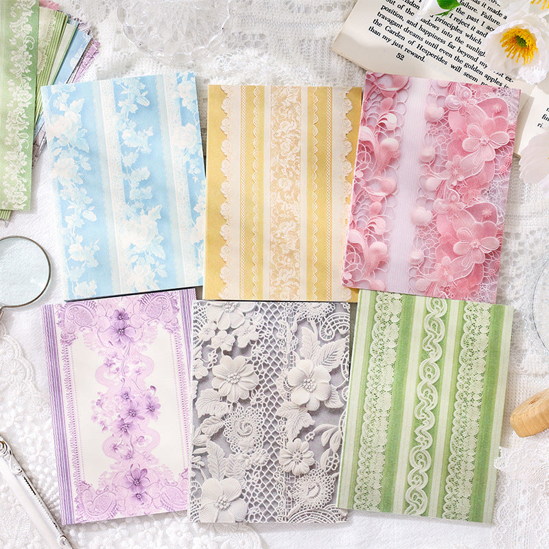 Dream Lace Series Material Paper - Retro Light Paper, 6 Options - ViktaShop