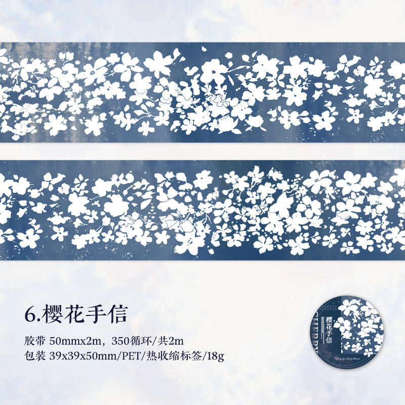 Twilight Cherry Blossom Tape – Landscape Decorative Sticker Tape, 2m - ViktaShop