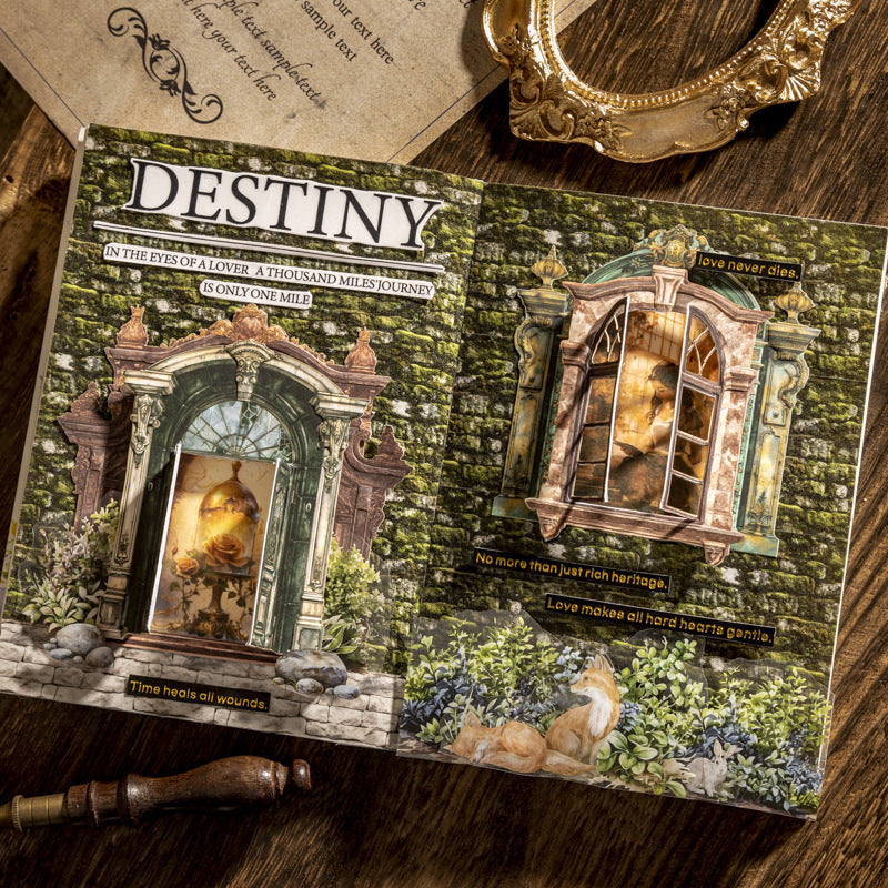 Ancient Doors & Windows Hard Card Stickers – Retro Relief, 6 Options - ViktaShop