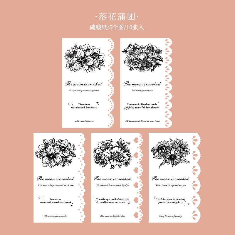 Material paper flower and Alice series lace hollow 10 sheets