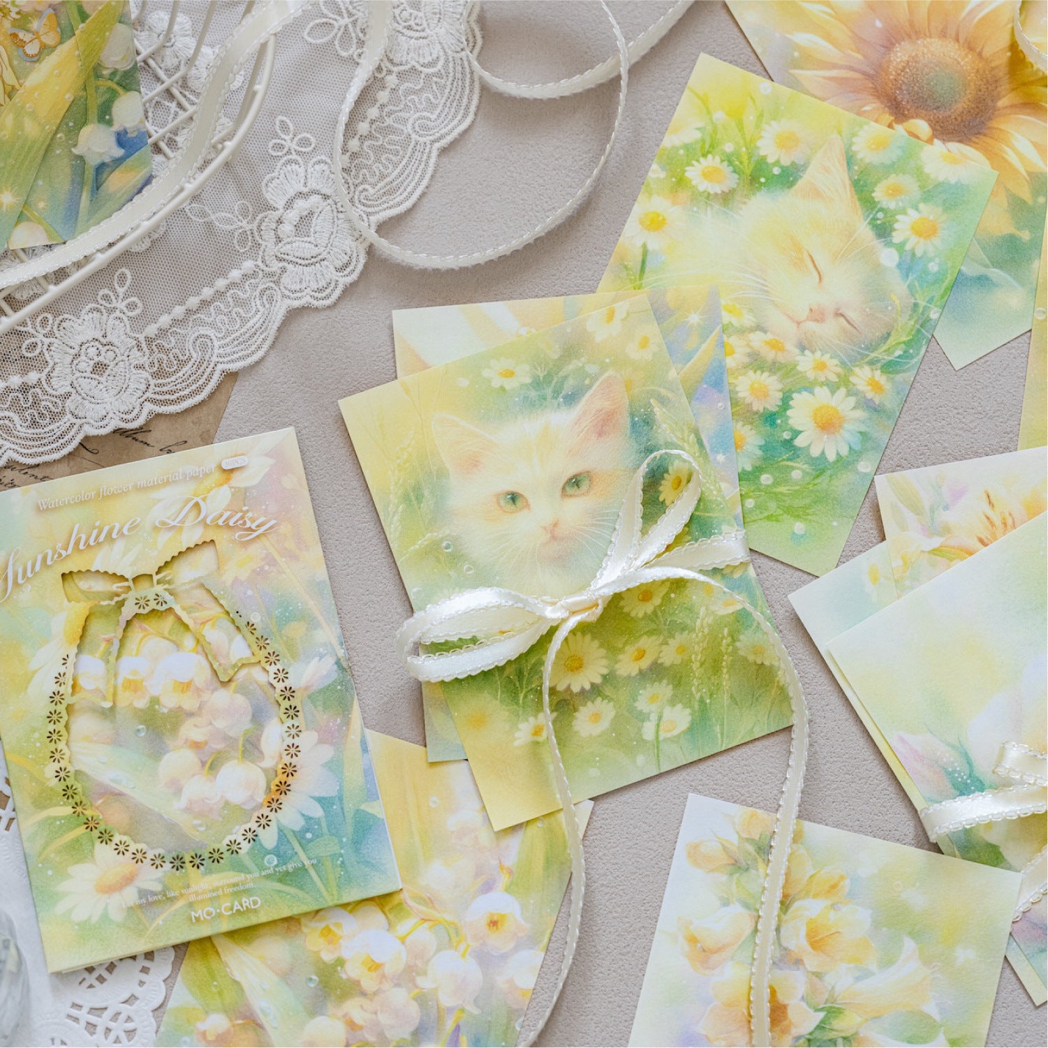 Material paper  flower theme 10 psc