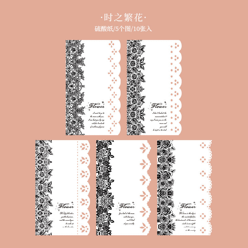 Material paper flower and Alice series lace hollow 10 sheets