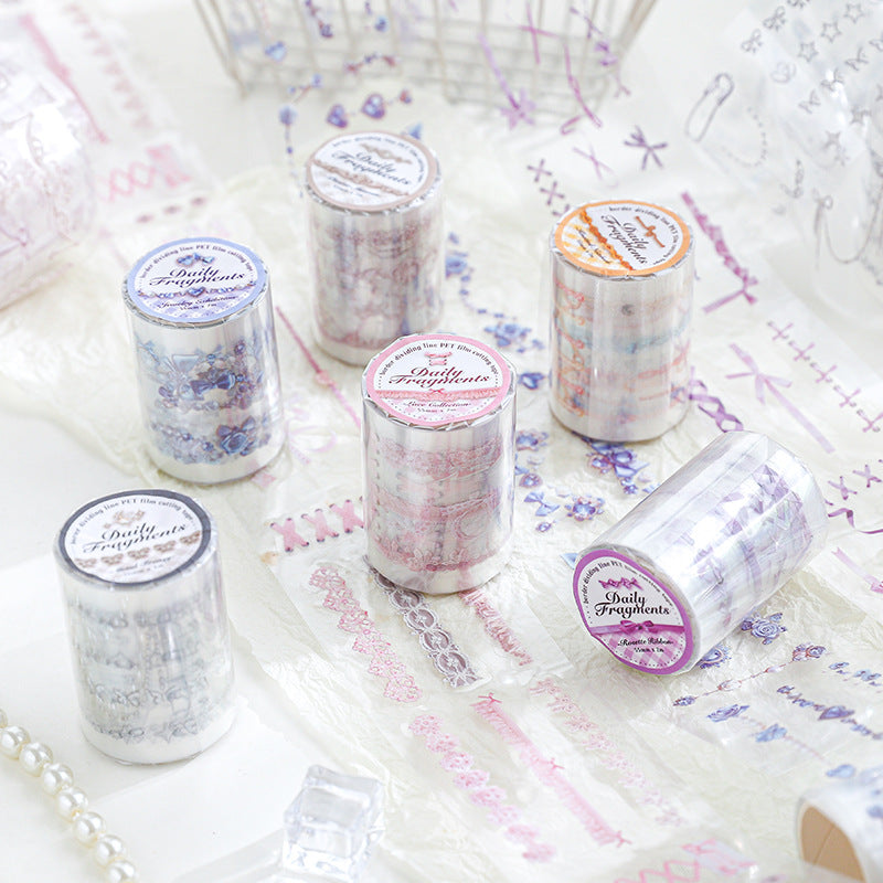 Paper Trace Border Split Line PET Tape - Fragment Daily Series, 2m - ViktaShop