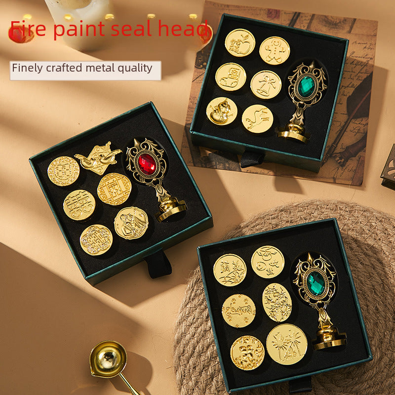 Retro Paint Seal Head – Metal Texture Special-Shaped Paint Seal - ViktaShop