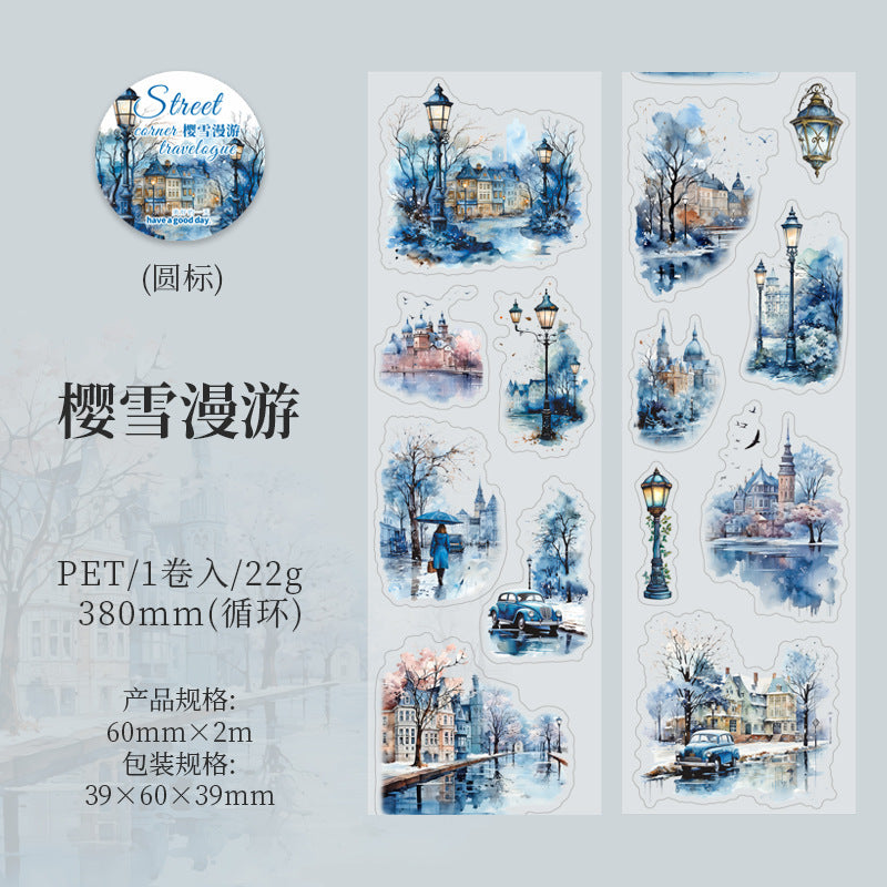 Street Corner Travel Notes PET Tape – A Beautiful Day Series, 2m - ViktaShop