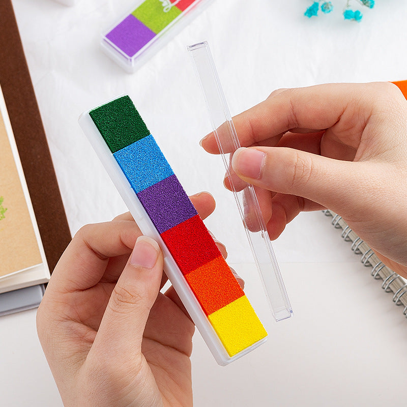 Long Strip Gradient Candy Color Ink Pad – 10 Small Pads DIY Multi-Color Printing - ViktaShop