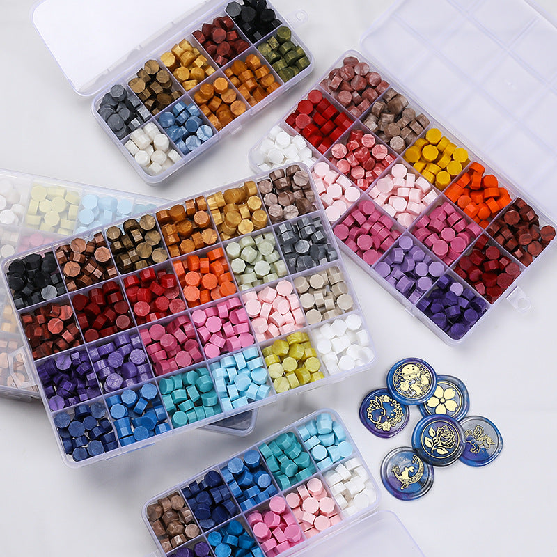 Vintage Transparent Fire Paint Wax Granules Set with Gold Powder - ViktaShop