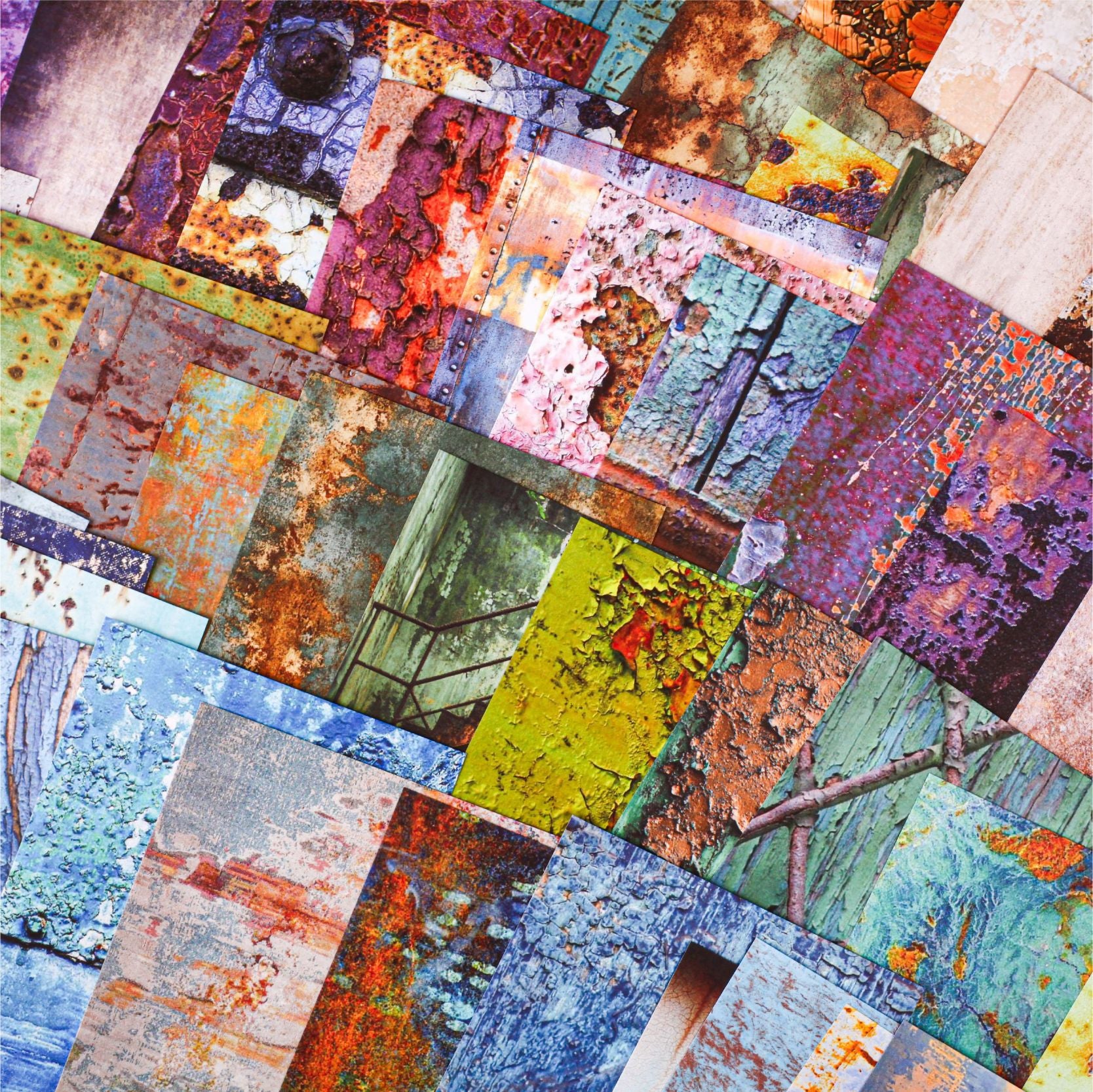Rust Series Vintage Material Paper, 6 Options - ViktaShop