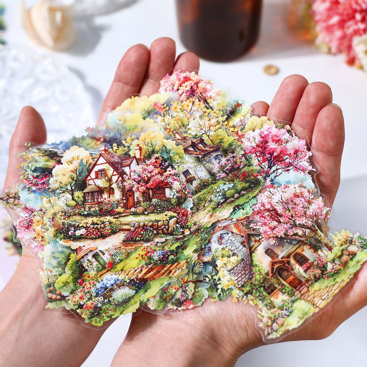 Ancient Forest PET Retro Sticker Bag - Flower Room Spring Series - ViktaShop