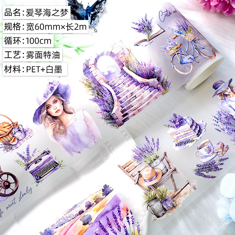 Fantasy Fairy Tale PET Tape - Collage Sticker Roll for Decoration, 2m - ViktaShop