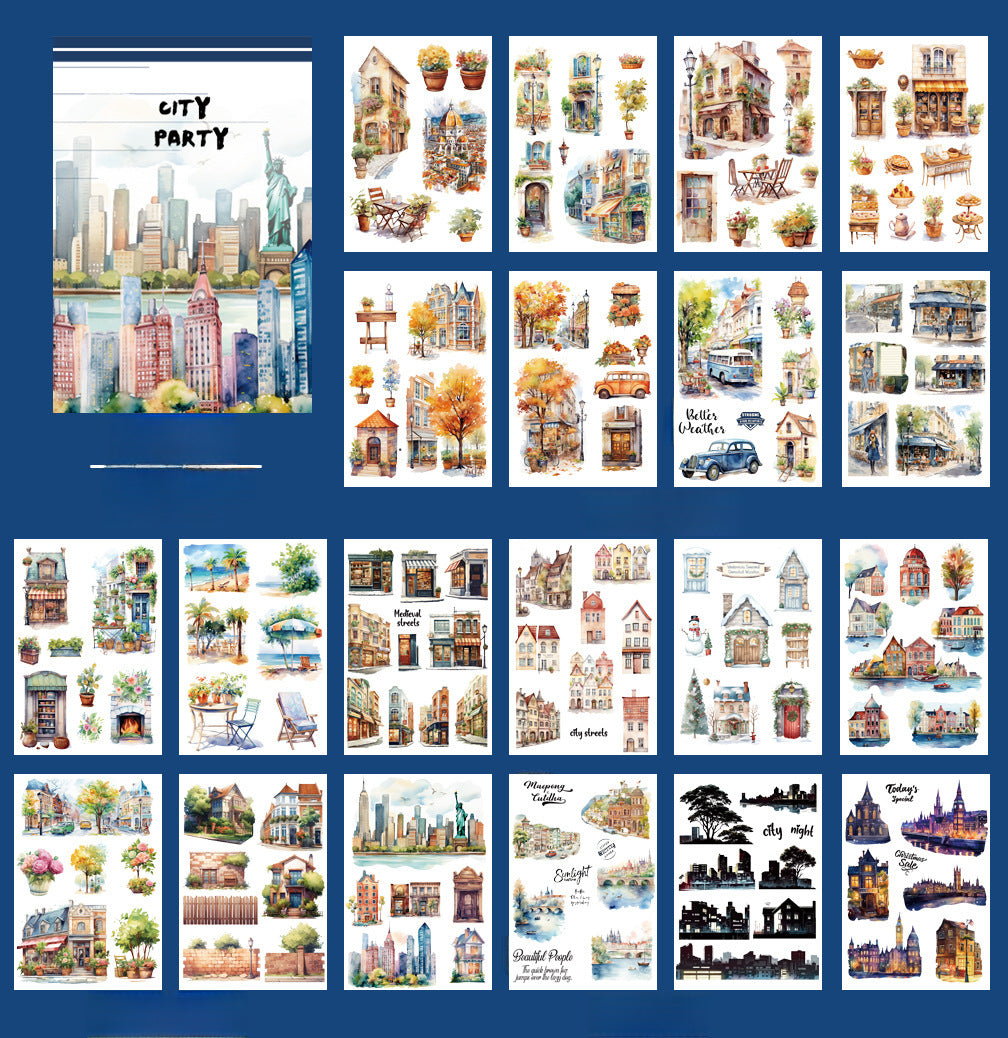 Cross-Border Figure Decoration Sticker Book – Waterproof PET Stickers - ViktaShop