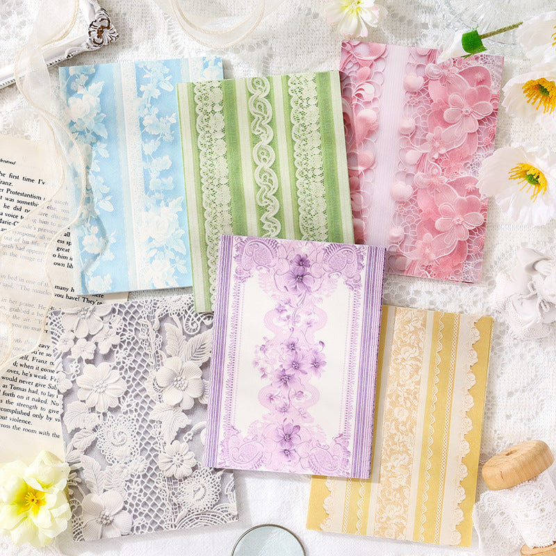 Dream Lace Series Material Paper - Retro Light Paper, 6 Options - ViktaShop