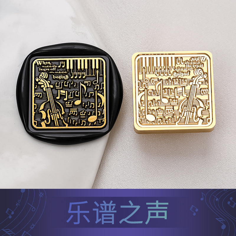 Music Series Brass Seal – Solid Carved Head, 10 Options - ViktaShop
