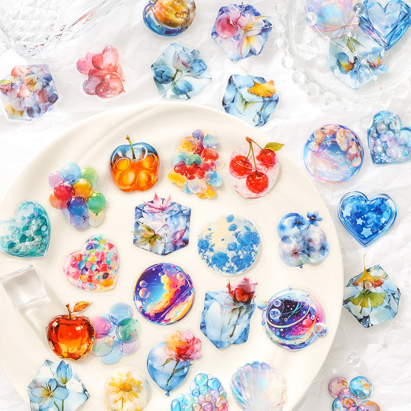 PET Sticker Pack – Splendid Coloured Glaze Series, 6 Options - ViktaShop