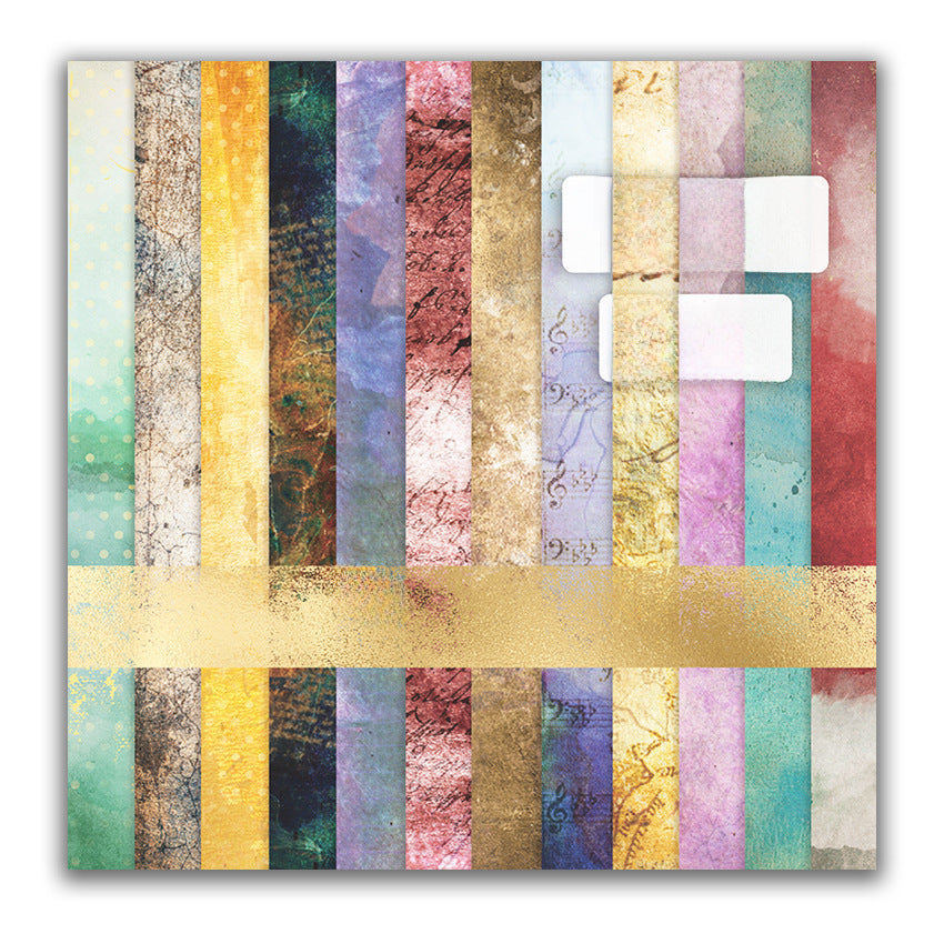 Retro Colorful DIY Scrapbook & Journal Background Paper - Single-Sided, 24 Sheets - ViktaShop