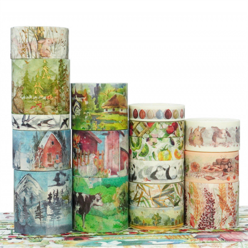 Butterfly Forest Plant Flower Retro Washi Tape – DIY Handbook Tape - ViktaShop