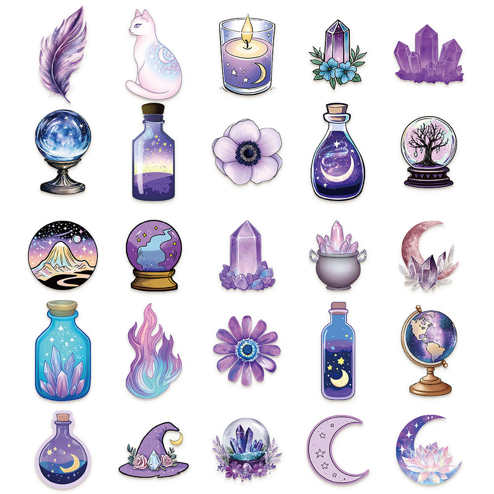 Vintage magic PET stickers 50 psc