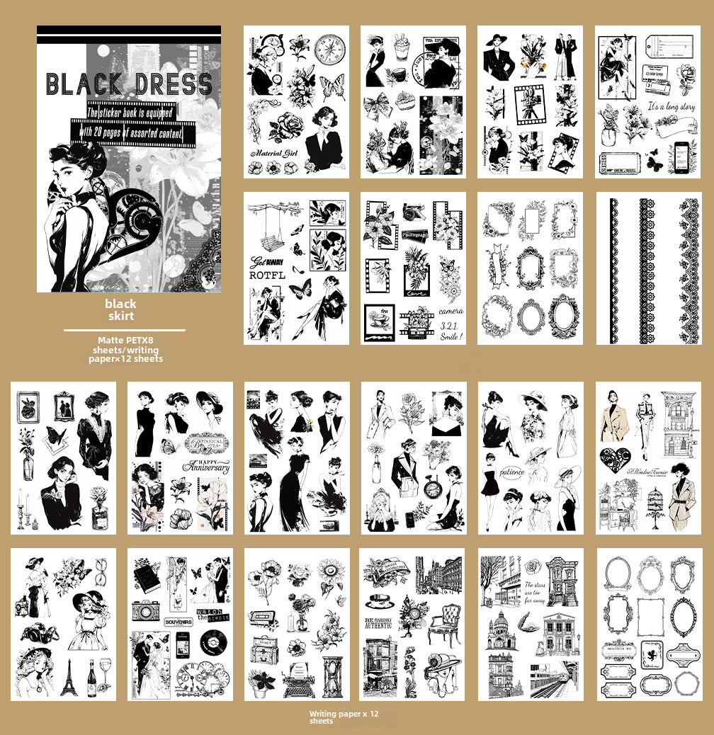 Cross-Border Figure Decoration Sticker Book – Waterproof PET Stickers - ViktaShop