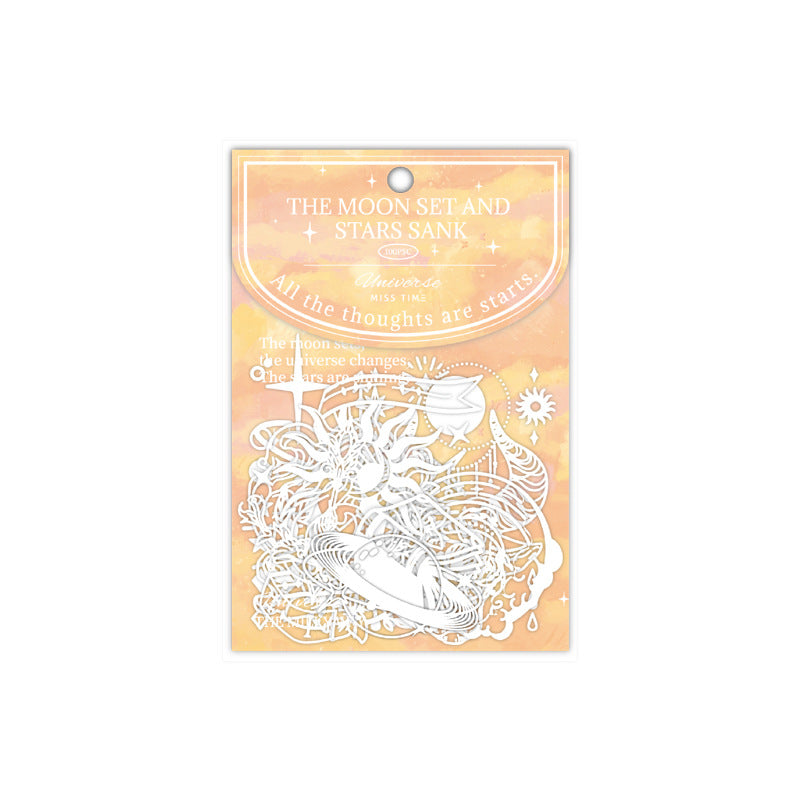 PET Laser Sticker Pack - Silver Sea Flower, 6 Options - ViktaShop