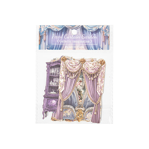 Curtain Garden Series - Hard Card Stickers, 10 Pcs - ViktaShop