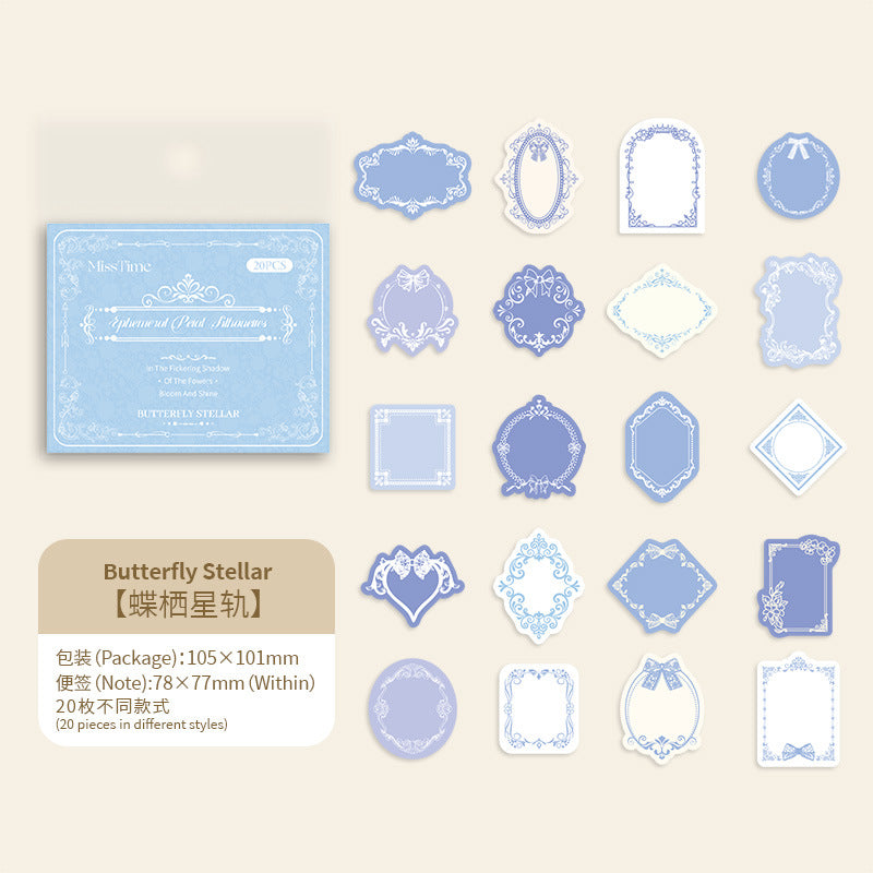 Relief Note Paper - Fuying Series, 20 Pcs - ViktaShop