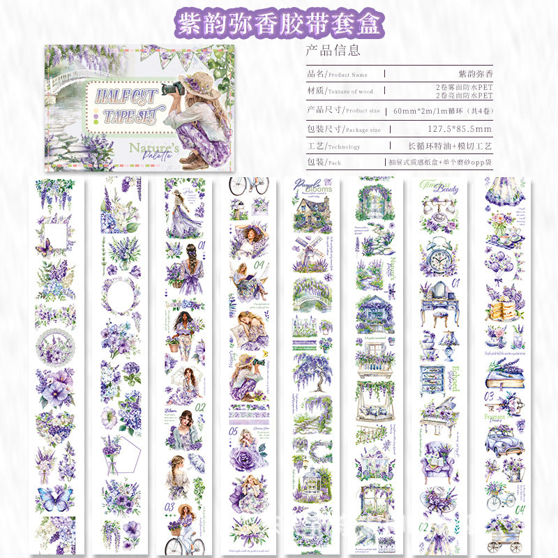 Creative PET Sticker Set Box – Characters, Flowers, Animals, 3 Options - ViktaShop
