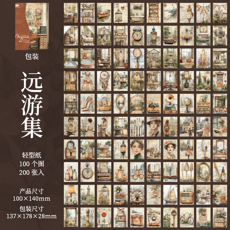 Decoration collage material paper 100 psc