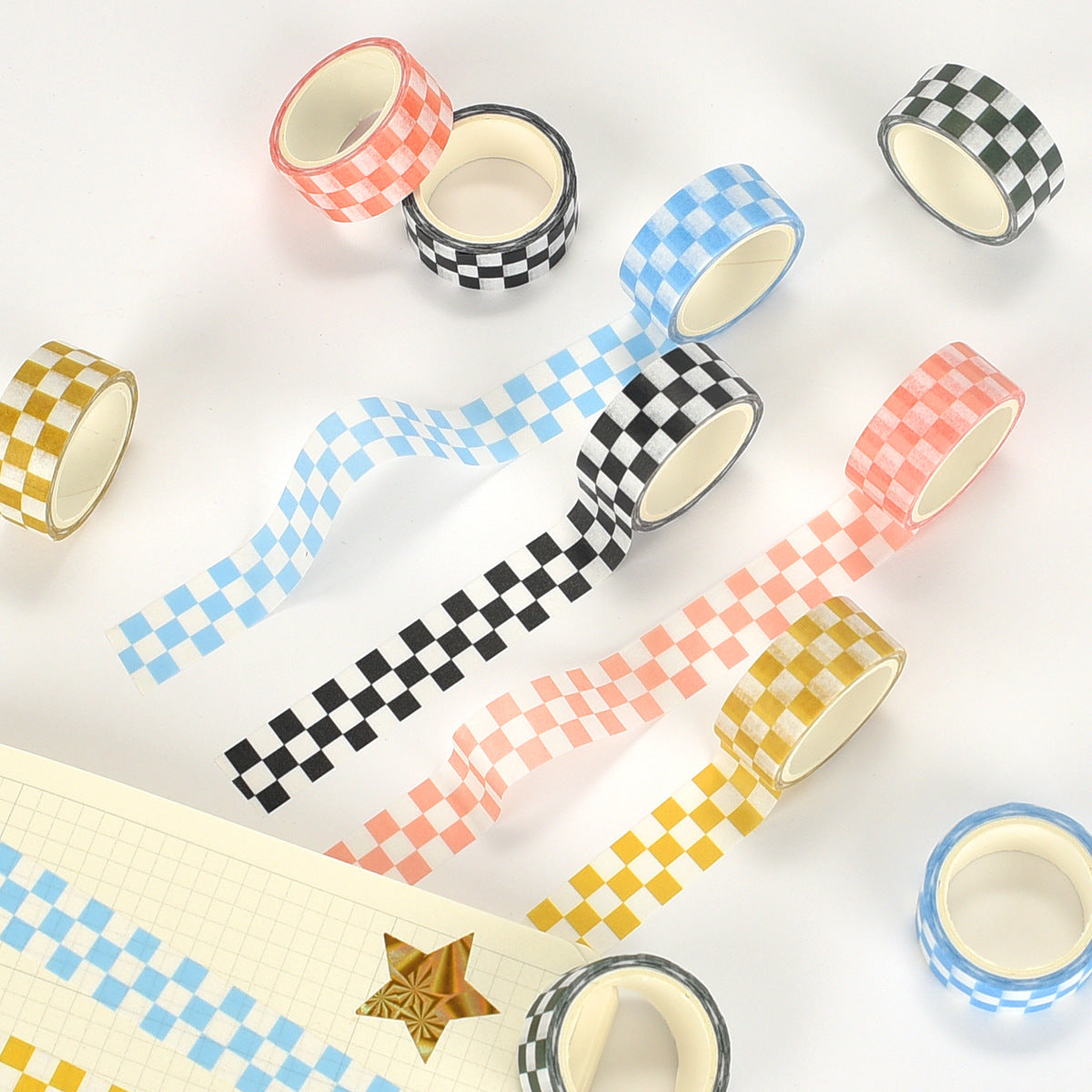 Paper grid creative tape stickers