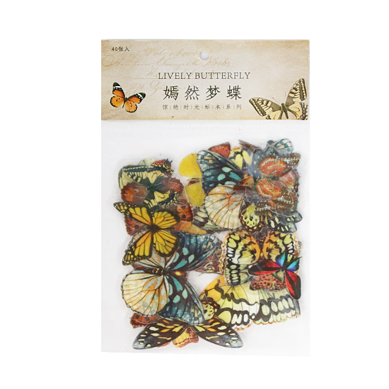 Simulation butterfly sticker package 20 psc