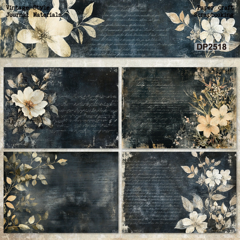 Flowers paper material background A5