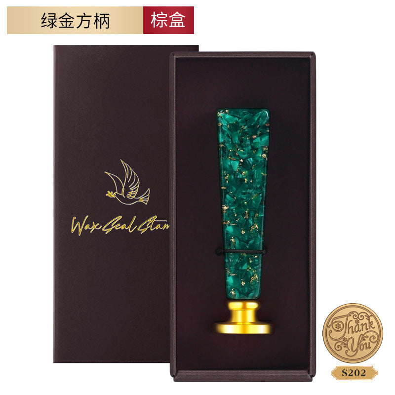 Vintage Lacquer Seal Stamp – Resin & Metal Multi-Style Detachable Handle - ViktaShop