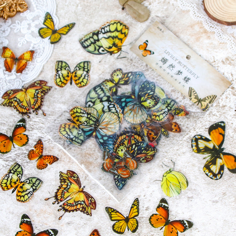 Simulation butterfly sticker package 20 psc