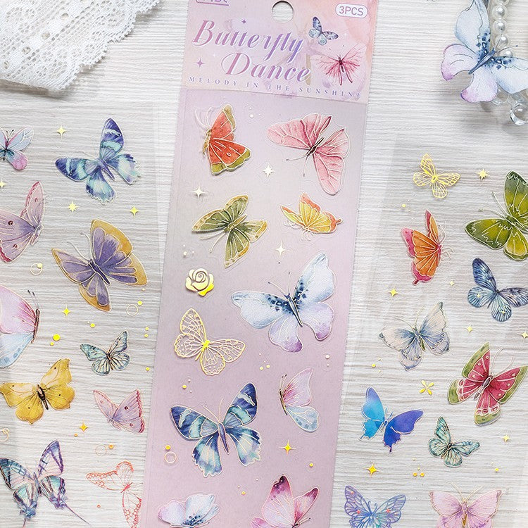 Sky Roaming Butterflies PET Sticker Pack, 4 Options - ViktaShop