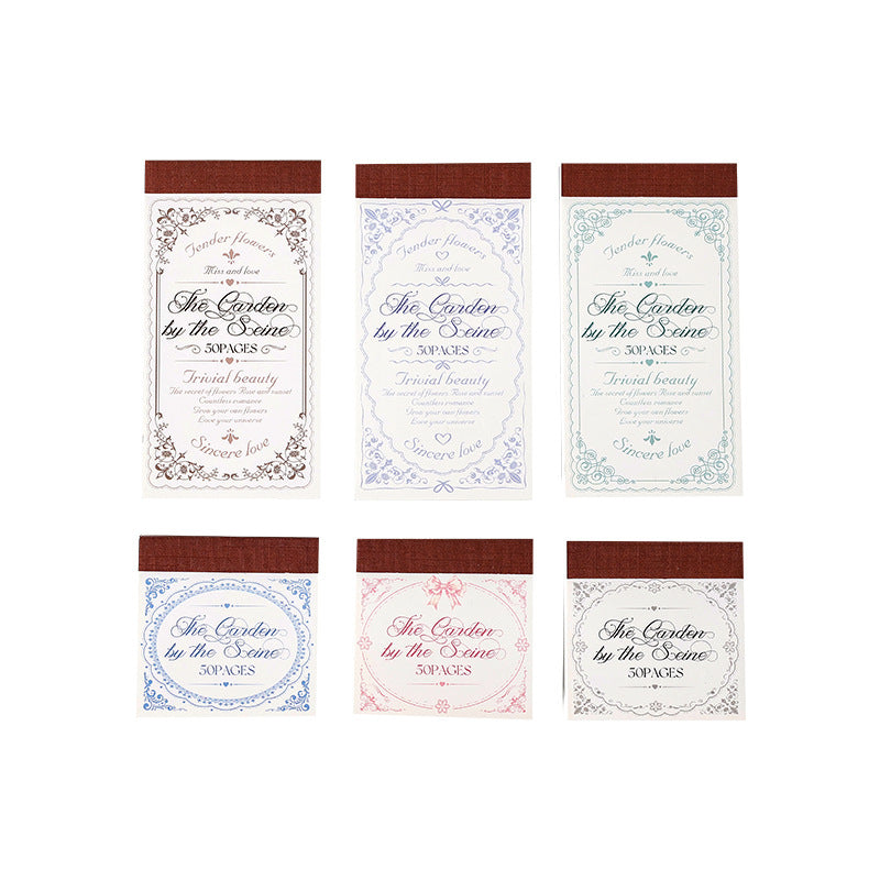 Garden on the Seine Series – Retro Message Paper, 5 Options - ViktaShop