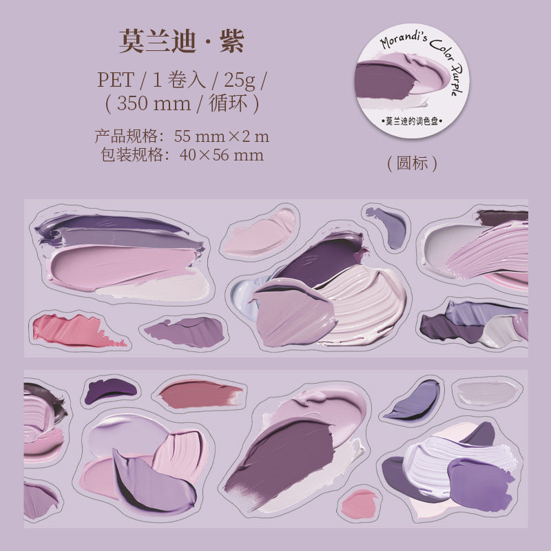 Morandi’s Palette PET Tape – Die-cut Collage Series, 2m - ViktaShop