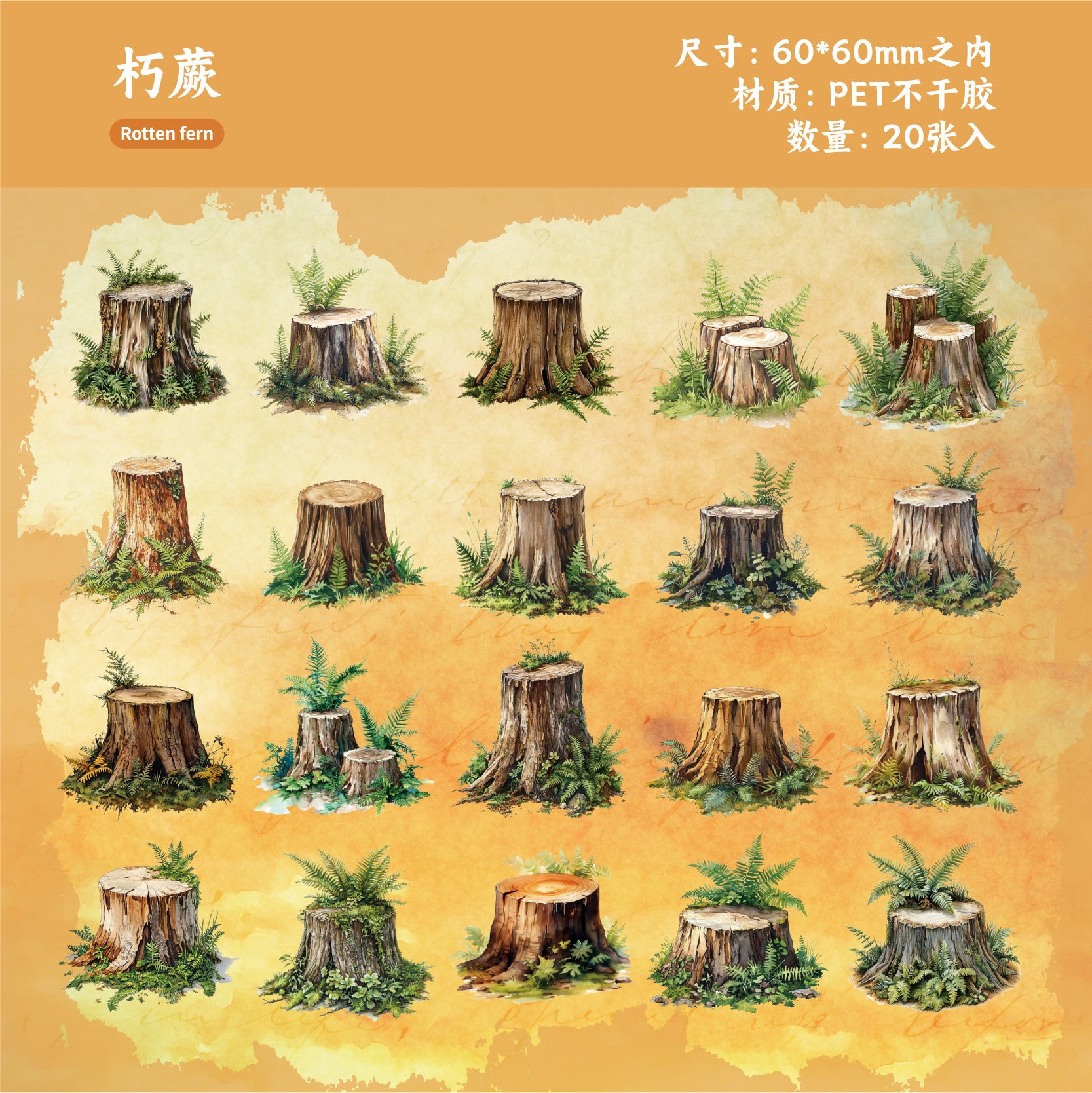 PET stickers 10psc