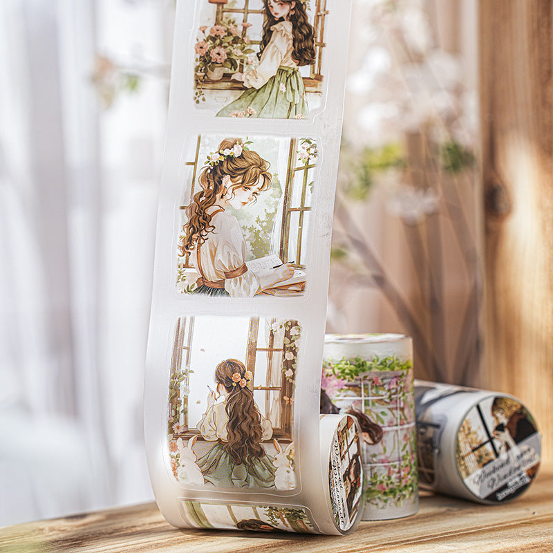 PET Tape Weekend Windowsill Series Girls, 2m - ViktaShop