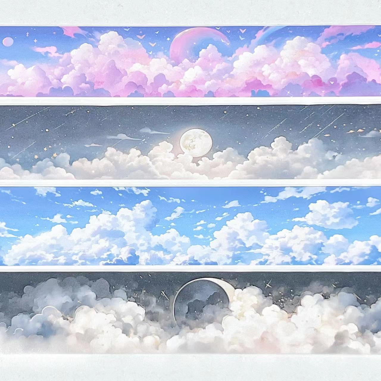 Cloud Sky PET Collage Tape, 2m - ViktaShop