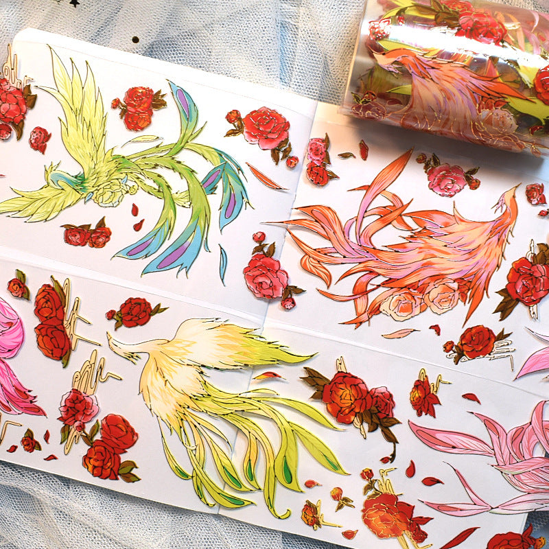Cute Animal PET Journal Tape Set - Floral & Hemp Stickers, 2m - ViktaShop