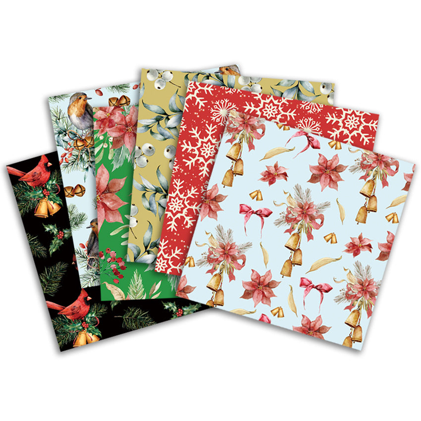 Christmas And Winter Single-Sided Pattern Paper - 24 Sheets - ViktaShop