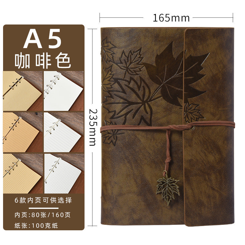 Retro Strap Loose-Leaf Notebook – Travel Day Journal - ViktaShop