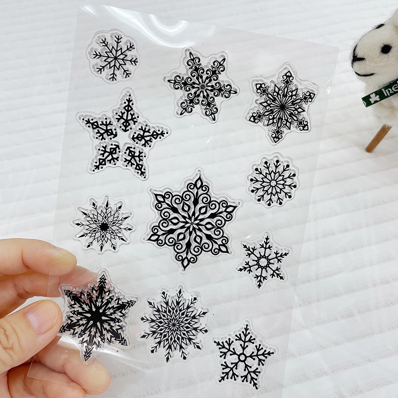 Snowflake Transparent Silicone Stamp - ViktaShop