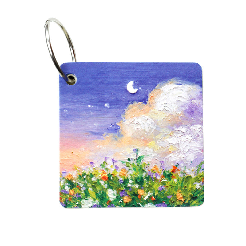 Oil Painting Scenery Loose-Leaf Notepad with Iron Ring, 4 Options - ViktaShop