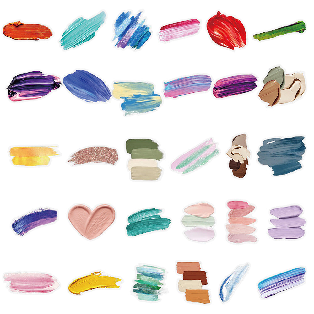 Color Palette Stickers – Decorative Stickers, 50 Pcs - ViktaShop