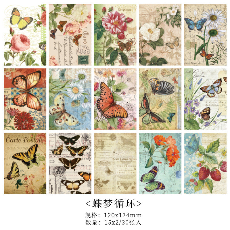 Classical Letter Series Decorative Base Paper, 6 Options - ViktaShop