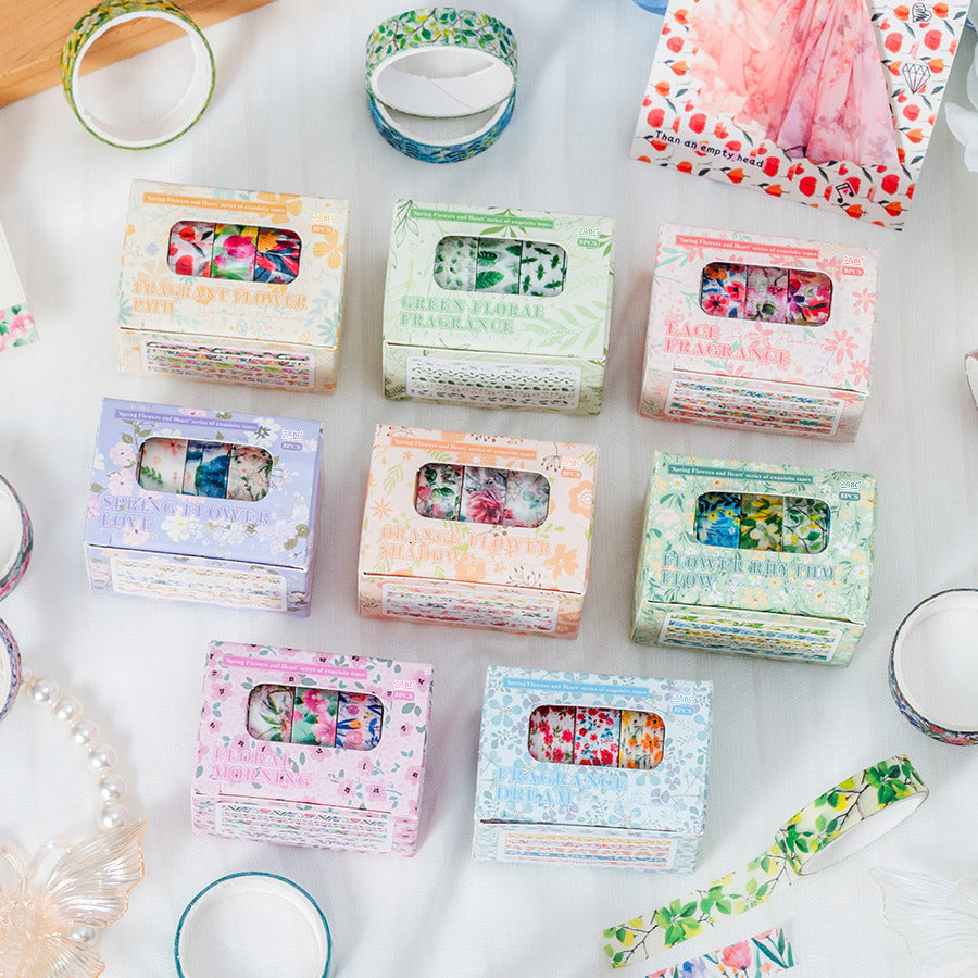 Boxed Washi Tape – Spring Flower Series, 8 Options - ViktaShop