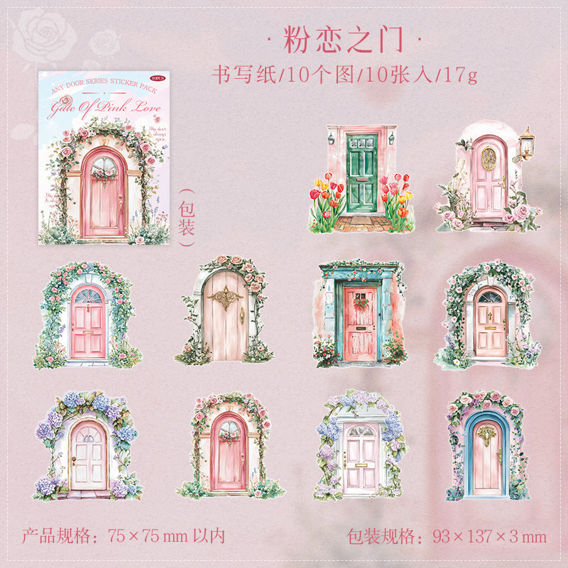 Sticker Pack - Any Door Series, Landscaping, Hard Card, 10 Pcs