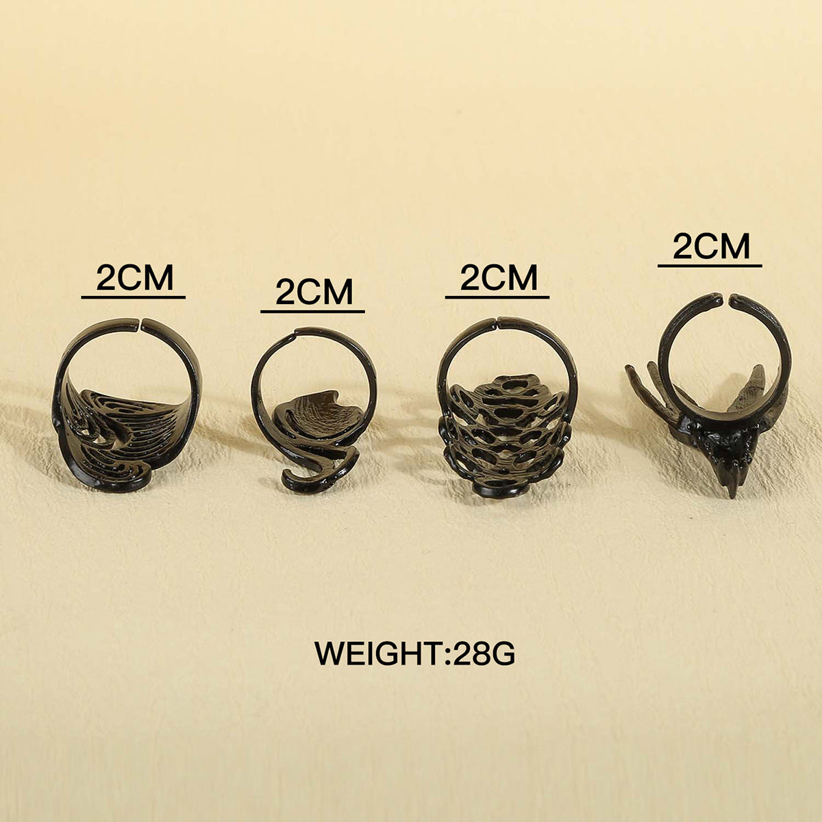 Dark Style Titanium Steel Ring - ViktaShop