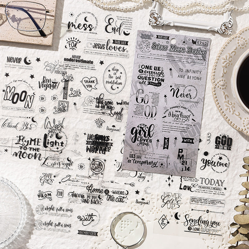 European Retro Collage Series Sticker, 6 Pcs - ViktaShop